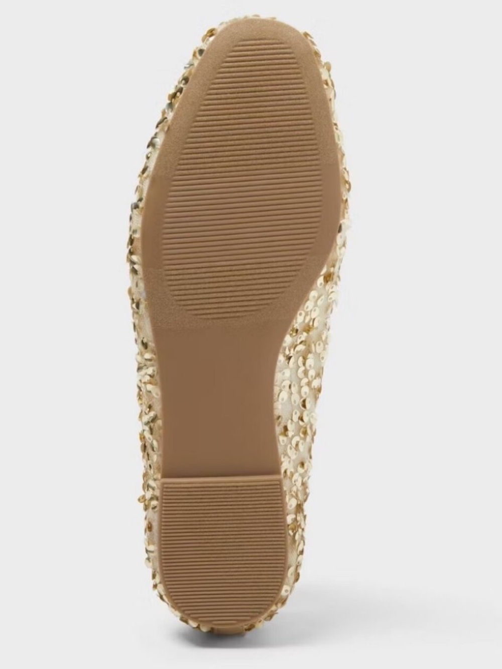 NWT A New Day gold sequin ballet flats memory foam. Christmas! Sammie size 6 - Picture 4 of 5